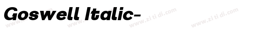 Goswell Italic字体转换